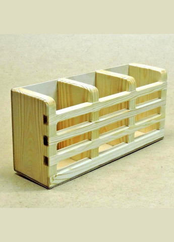 Подставка для столовых приборов из дерева Тополино бланже (ПСП-000501) No Brand (327423644)