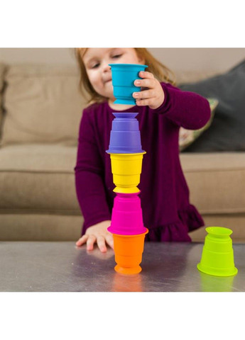 Тактильная игрушка Suction Kupz Мягкие чашки 6 шт. (F183ML) Fat Brain Toys (331297006)