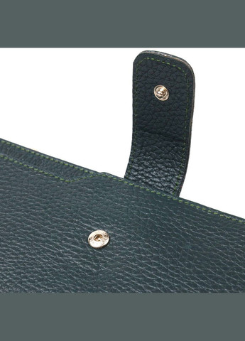 Женский большой вертикальный кошелек из натуральной кожи 21643 Зеленый Canpellini (331911063)