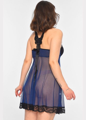 Пеньюар жіночий темно-синього кольору чашка В Let's Shop (316052003)