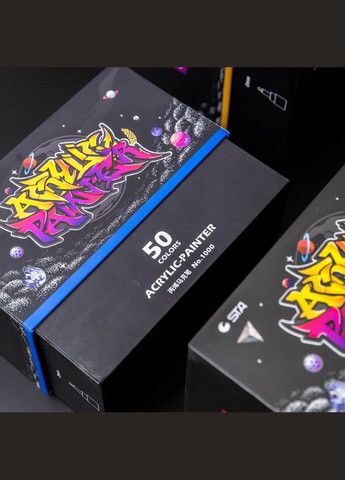 Маркери акрилові для малювання, преміум якість, набір 50 кольорів, універсальні для скла, дерева, ткани та кераміки STA (369802702)