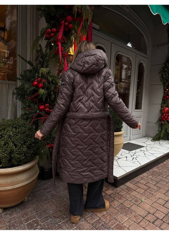 Коричневе Зимове пальто на теплій підкладці Stylish Touch