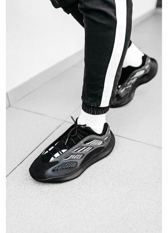 Чорні Осінні кросівки чоловічі adidas yeezy boost 700 v3 black alvah адідас ізі буст No Brand