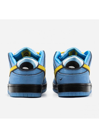 КРОСІВКИ ЖІНОЧІ NIKE SB DUNK LOW X POWERPUFF GIRLS BLUE YELLOW НАЙК СБ ДАНК No Brand жовті демісезони (368862367)