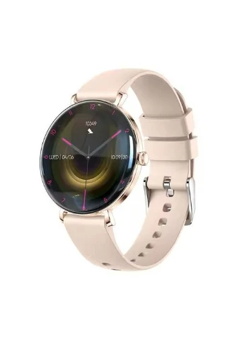 Смарт годинник жіночі V85 Gold пульсометр, прийом дзвінків, розмова, Super Amoled екран Lemfo (371807376)