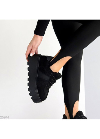 Зимние кроссовки No Brand чёрные зима (369719333)