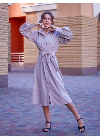 Бежева кежуал плаття а-силует First Woman однотонна