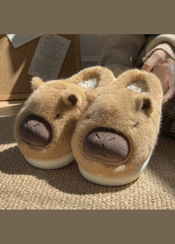 Пухнасті домашні капці Capybara Капібара для хлопців та дівчат, 35, 37, 39 розмір (10425) Hello Kitty (316702365)