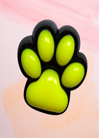 Игрушка-антистресс таба Сквиш Лапка котика Черная с Желтым VTech (314693954)