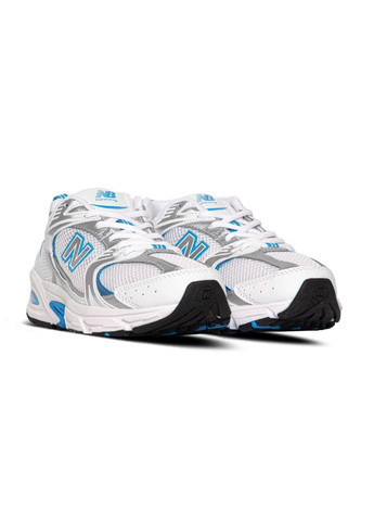 КРОССОВКИ ЖЕНСКИЕ NEW BALANCE 530 WHITE CAROLINA BLUE НЬЮ БЕЛАНС 530 No Brand белые демисезоны (367170771)