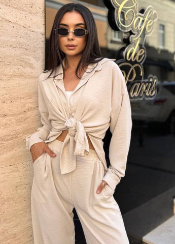 Костюм-двойка: свободная рубашка и брюки палаццо Україна (328432644)