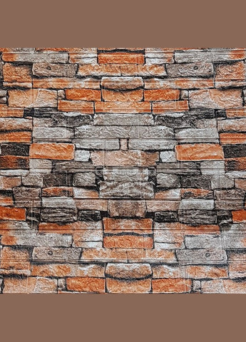 Самоклеющаяся декоративная 3D панель под кирпич песчаник в рулоне 20 м 20000x700x3мм 3D Loft (300579148)