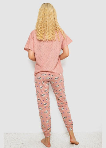 Пудровая пижама женская с принтом LINDROS 243R15249