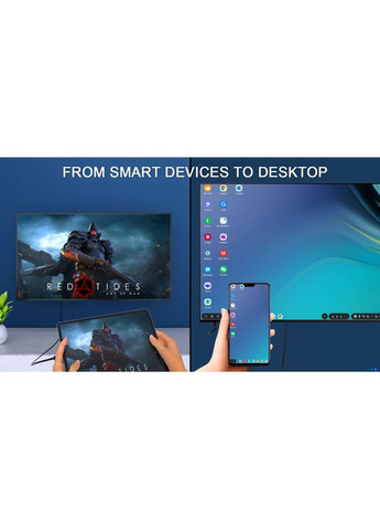 Кабель CHD-180 Type-C - HDMI 4K Black (EL123500044) Real-El (323127667)