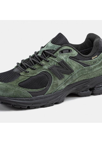 Серые демисезонные кроссовки мужские new balance 2002r green black нью беланс 2002r No Brand
