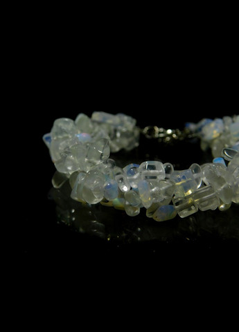 Эксклюзивный браслет "Зимний иней" Лунный камень 16 Fursa fashion (322316452)