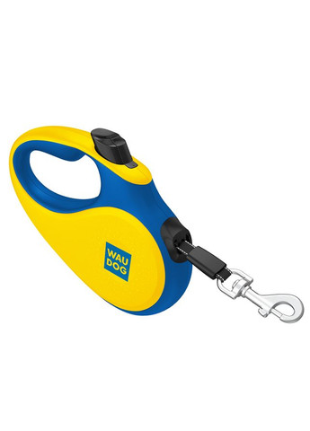 Повідець-рулетка для собак R-leash, малюнок "Colors of freedom", S, до 15 кг, 5 м, світловідбивна стрічка WAUDOG (364750498)