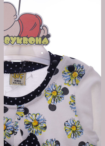 Синій демісезонний костюм для дівчинки з довгим рукавом трикотажний ромашки синій 68 см (37186) BABYKROHA