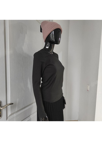 Чорний кофта жіноча віскоза шерсть круглий виріз стрейч No Brand