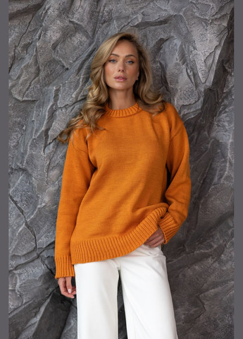 Оранжевый демисезонный свитер джемпер Larionoff