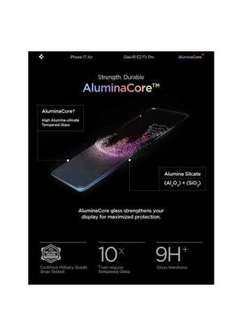 Скло захисне (AGL09870) Spigen Glas.tR EZ Fit Pro HD iPhone 17 Air (367032826)