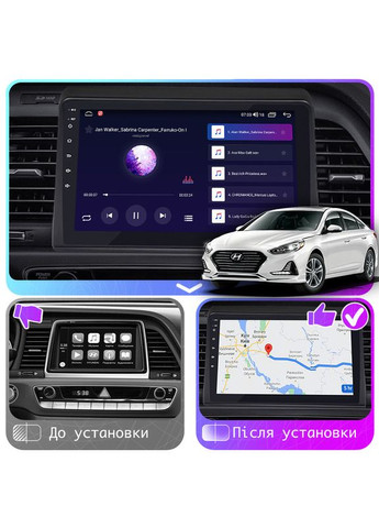 Штатная магнитола 9" для Hyundai Sonata VII (LF) Рестайлинг 2017-2019 2/32Gb CarPlay 4G Wi-Fi GPS P 10шт Lesko (336198868)