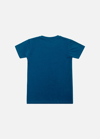 Синяя летняя футболка для мальчика цвет синий цб-00223103 Galilatex