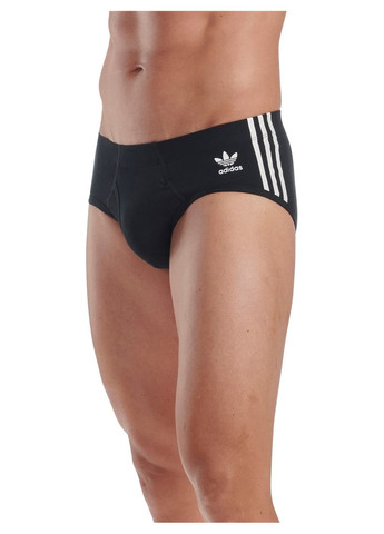 Набір 3 шт чоловічі труси Adidas Originals 3 Pack 3-Stripe Briefs BLACK (337174937)