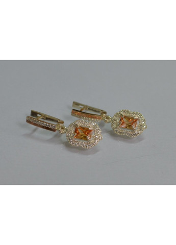 Срібні сережки з золотими вставками Silver Style (367112681)