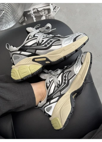 Чорні літні кросівки saucony 2k cavalry silver/black сауконі No Brand