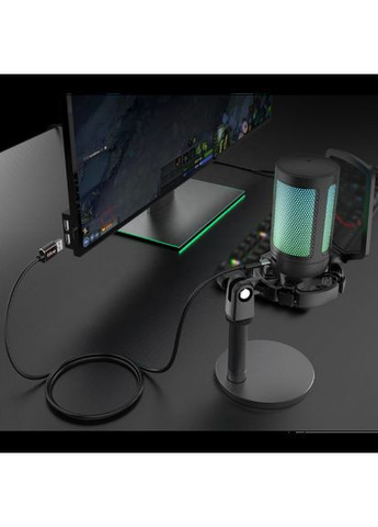 Микрофон конденсаторный игровой с поп-фильтром A6 RGB Ampligame kr Fifine (296807919)