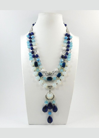 Намисто "Мірра" Лазурит, Агат, Місячний камінь синтетичний, Котяче око, Аквамарин Fursa fashion (322739359)