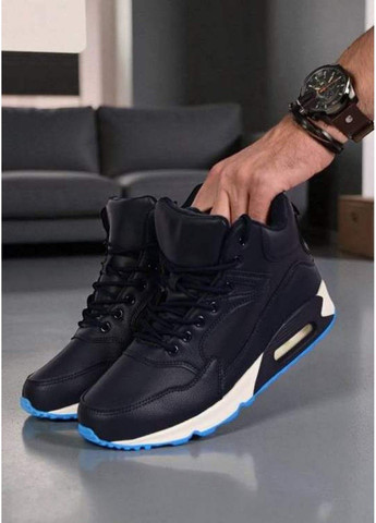 Синие зимние ботинки мужские зимние синие (a802-5l) KMB