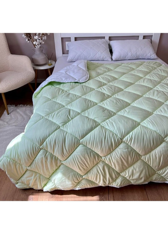 Одеяло евро стеганное зимнее из бамбукового волокна Bamboo 21456 200х215 см салатовое Leri Max (365688994)