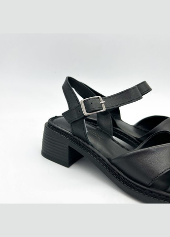 Черные босоножки (р) кожа 0-1-1-972 Allist с ремешком