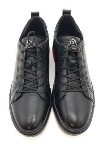 Черные мужские кеды черные кожаные bv-14-1 26 см(р) Boss Victori