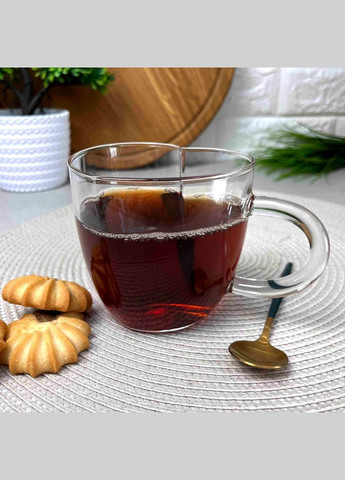 Велика чашка Серце 450мл із боросилікатного скла Hell (303213313)