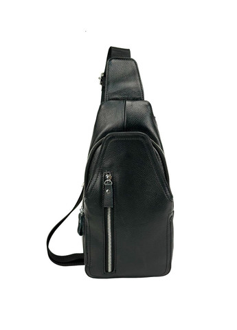 Чоловіча сумка слінг через плече з натуральної шкіри чорна RoyalBag FL-A25F-5038A (330681797)