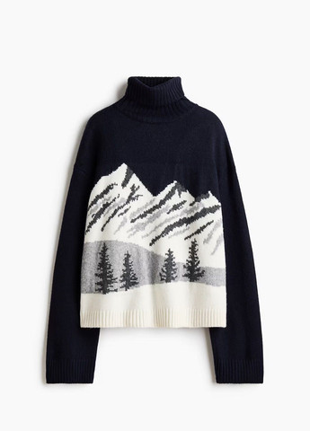 Темно-синий демисезонный свитер H&M