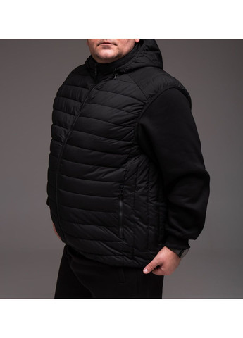 Утепленный мужской жилет черный БАТАЛ No Brand (364260836)