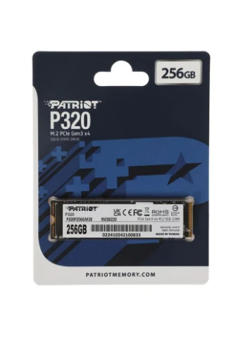 Накопичувач SSD M.2 P320 256GB NVMe 2280 Gen3.0 x4 3D TLC Patriot (388773498)