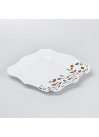 Столовый сервиз 26 квадратных керамических тарелок с цветами. TS Kitchen (365729038)