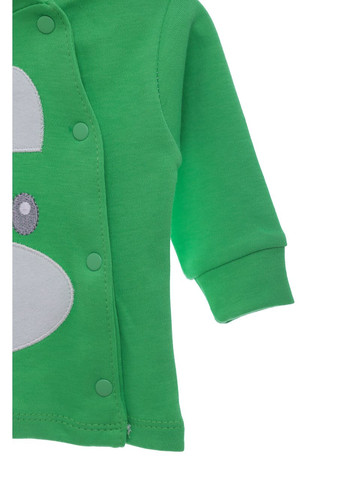 Зелений демісезонний комплект розпашонка, повзунки та шапочка трикотажний для хлопчика собачка зелений 56 см (36955) BABYKROHA