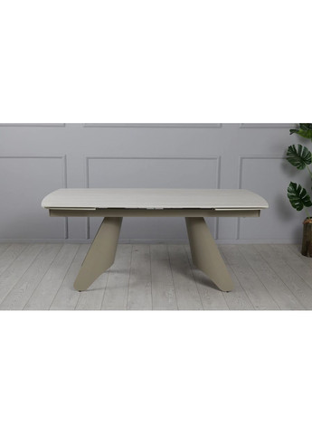 Стол Кармен обеденный раскладной 1800/2600x900x750 мат ноги тауп Prestol (363262345)