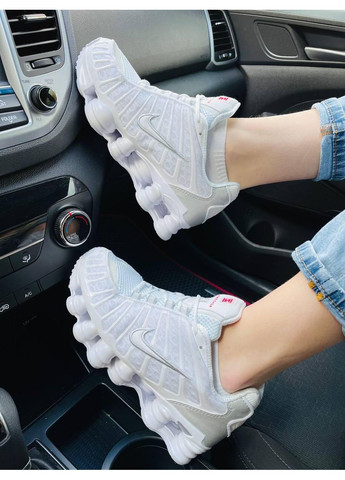 КРОССОВКИ ЖЕНСКИЕ NIKE SHOX WHITE GREY НАЙК ШОКС No Brand серые демисезоны (368854967)