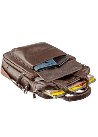 Качественная мужская сумка вертикального формата 11168 под А4 Коричневый флотар Shvigel (331907438)