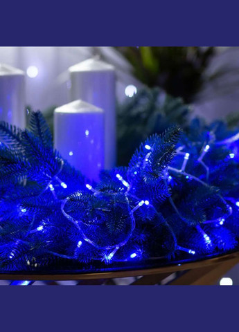 Гірлянда Нитка 190 LED довжина 18 метрів прозора, синій GarlandoPro (316475325)