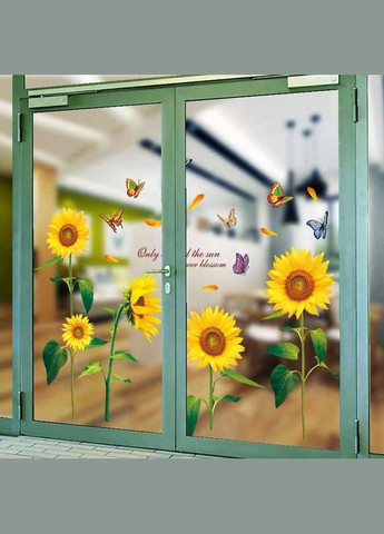 Наклейка интерьерная на стену Подсолнухи 105х125 см (XL8011) Green Life (316645781)