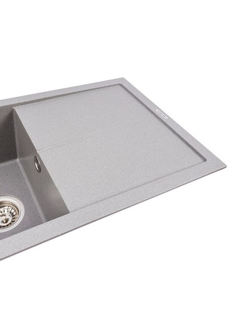 Гранитная мойка для кухни SOLID 7843 матовая Серый металлик Valeso (358059698)