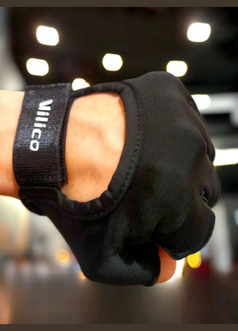 Фітнес рукавички для спорту турніка тренувань велосипеда Vilico унісекс Чорні 66_7_L_1 No Brand Kyncilor (316092456)